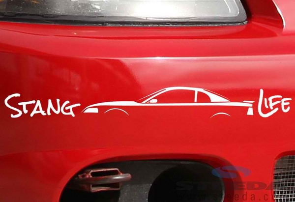 Stang Life Decal - White (99-04 All)
